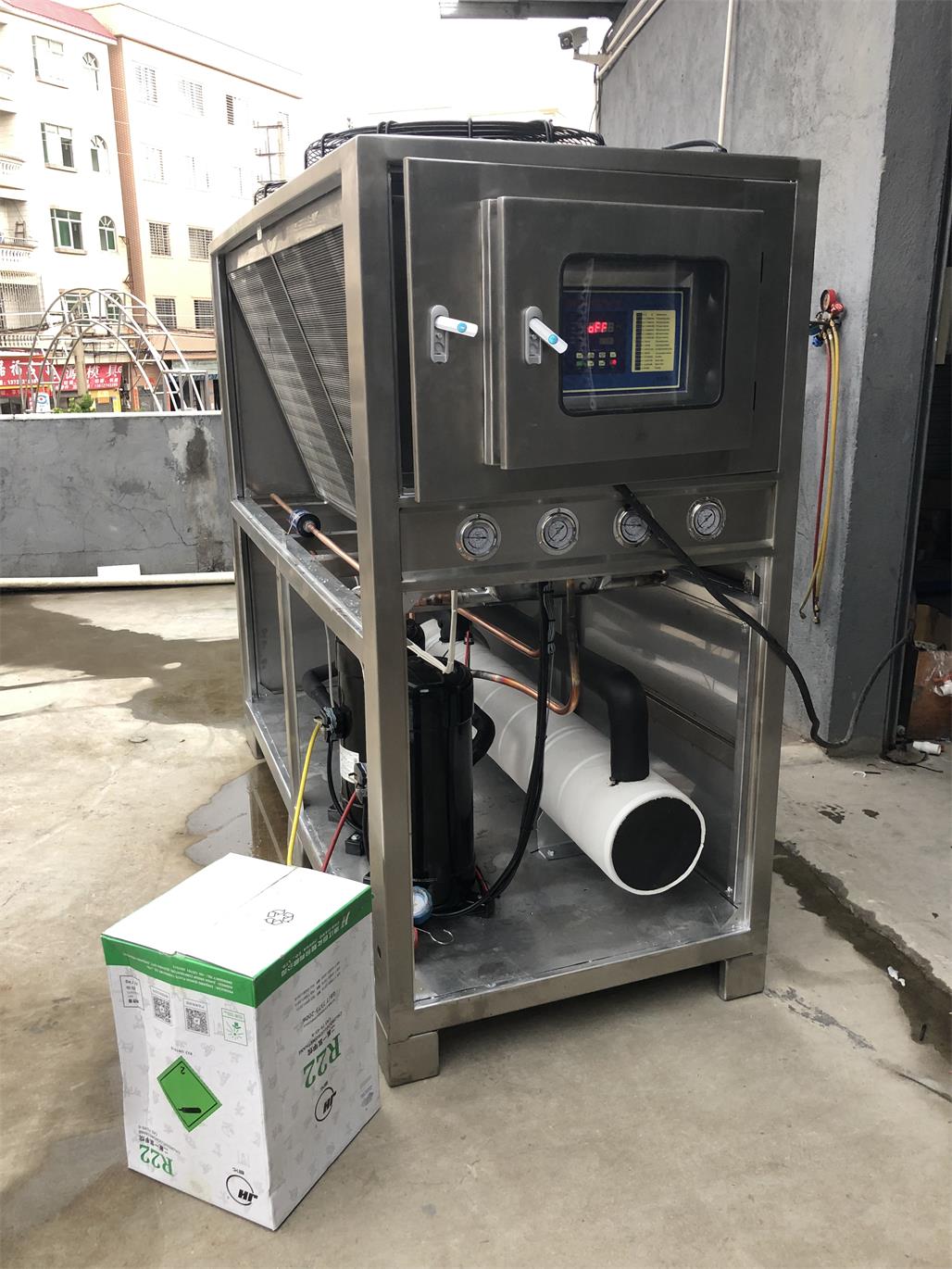 20HP Stainless Steel Air-cooled Shell နှင့် Tube Chiller